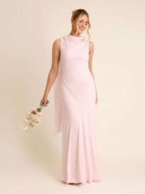 Six Stories Blush Pink Chiffon Bridesmaid Dress Size 8 - NEW